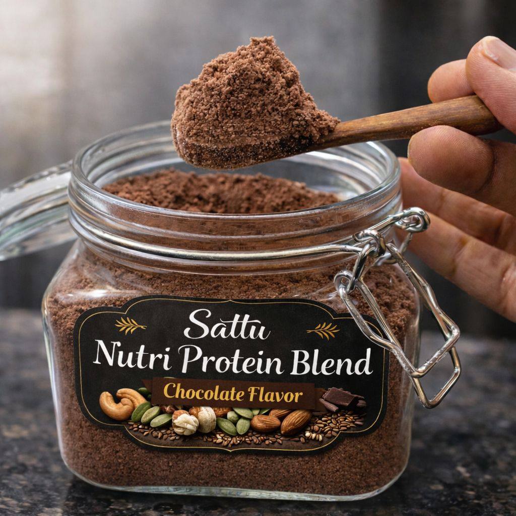 Chocolate Sattu Protein Blend